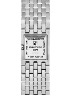 Frederique Constant FC-200WR1MC6B Women's Classics Manchette Square Bracelet Strap Watch, White - view 2, White
