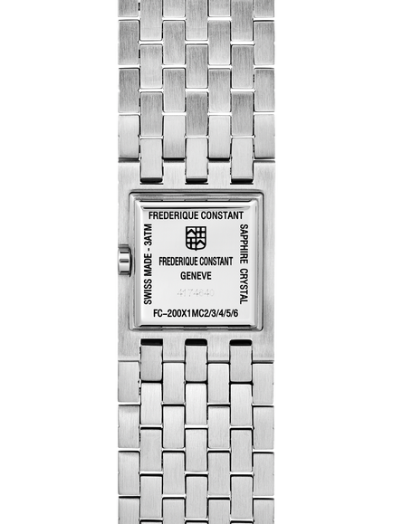 Frederique Constant FC-200WR1MC6B Women's Classics Manchette Square Bracelet Strap Watch, White - view 2, White