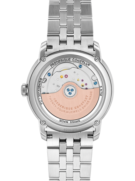 Frederique Constant FC-301BL3B6B Men's Classics Premiere Round Bracelet Strap Watch, Blue - view 2, Blue