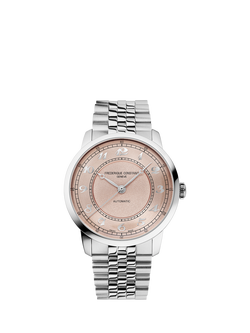 Frederique Constant FC-301SAL3B6B Men's Classics Premiere Round Bracelet Strap Watch, Pink, Pink