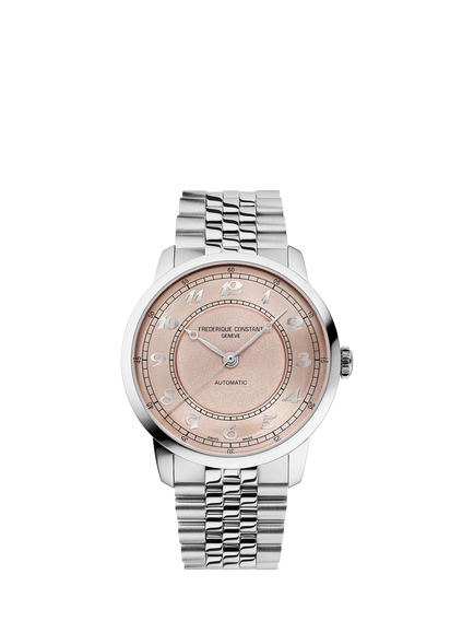 Frederique Constant FC-301SAL3B6B Men's Classics Premiere Round Bracelet Strap Watch, Pink, Pink