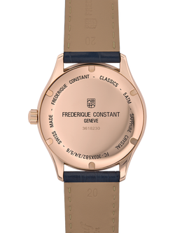 Frederique Constant FC-303NN5B4 Men's Constant Classics Index Automatic Leather Strap Watch, Blue - view 2, Blue