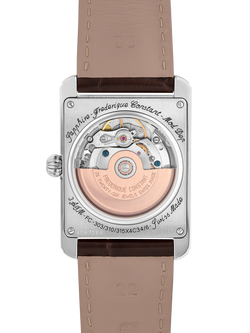 Frederique Constant FC-303SAL4C6 Men's Classics Carrée Automatic Leather Strap Watch, Pink - view 2, Pink