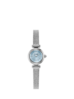 Citizen EG7081-51L Women's Fio Round Mesh Bracelet Watch, Silver, Silver
