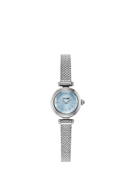 Citizen EG7081-51L Women's Fio Round Mesh Bracelet Watch, Silver, Silver