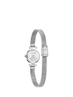 Citizen EG7081-51L Women's Fio Round Mesh Bracelet Watch, Silver - view 2, Silver