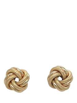 Pre-loved 9ct Yellow Gold Knot Stud Earrings, Yellow Gold