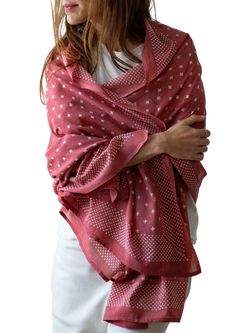 The Small Home Block Print Pure Organic Cotton Sarong, Multi - view 2, Multi