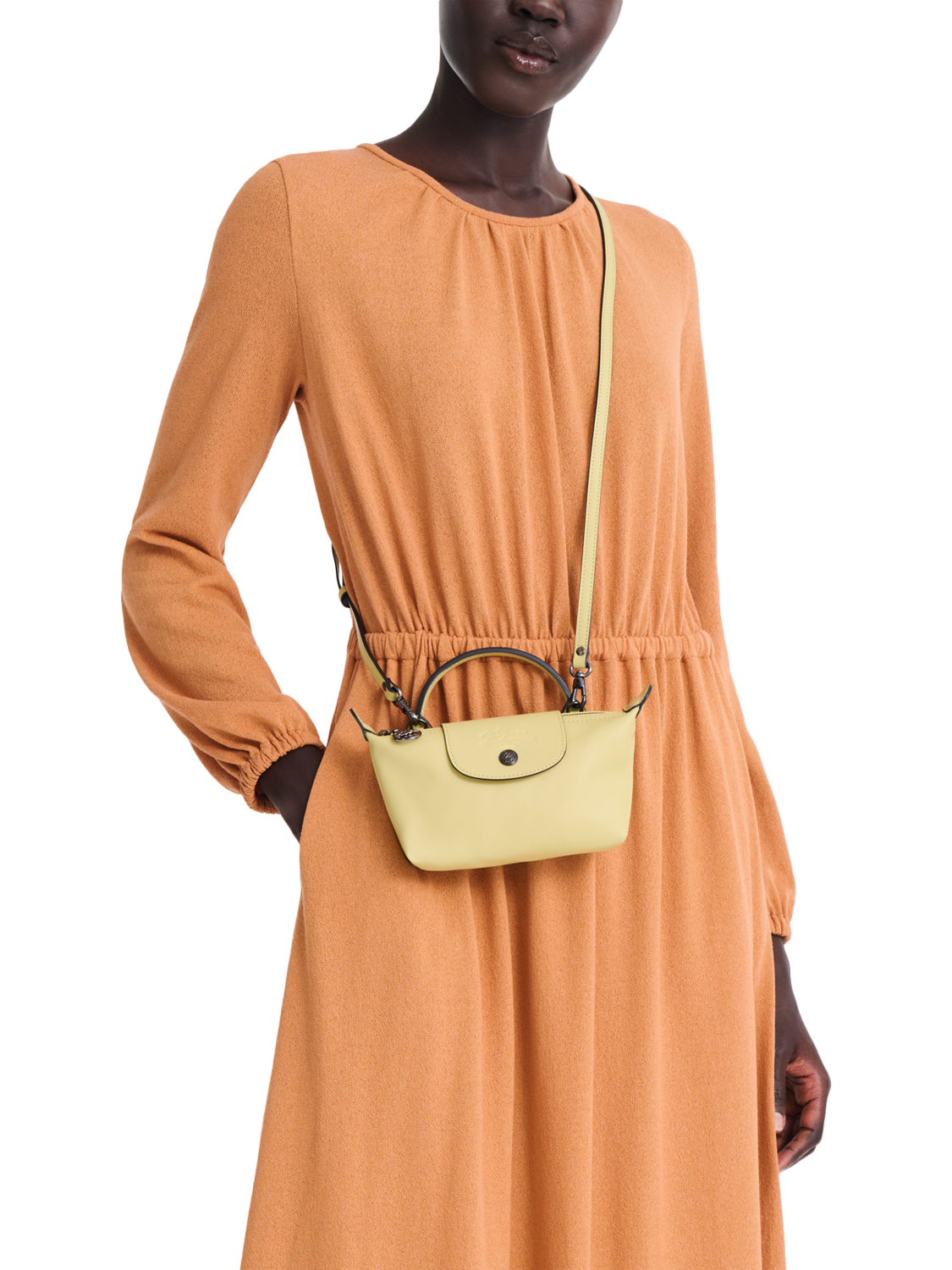 Product image 2 of 6, which shows Longchamp Le Pliage Xtra XS Pouch, Pistachio