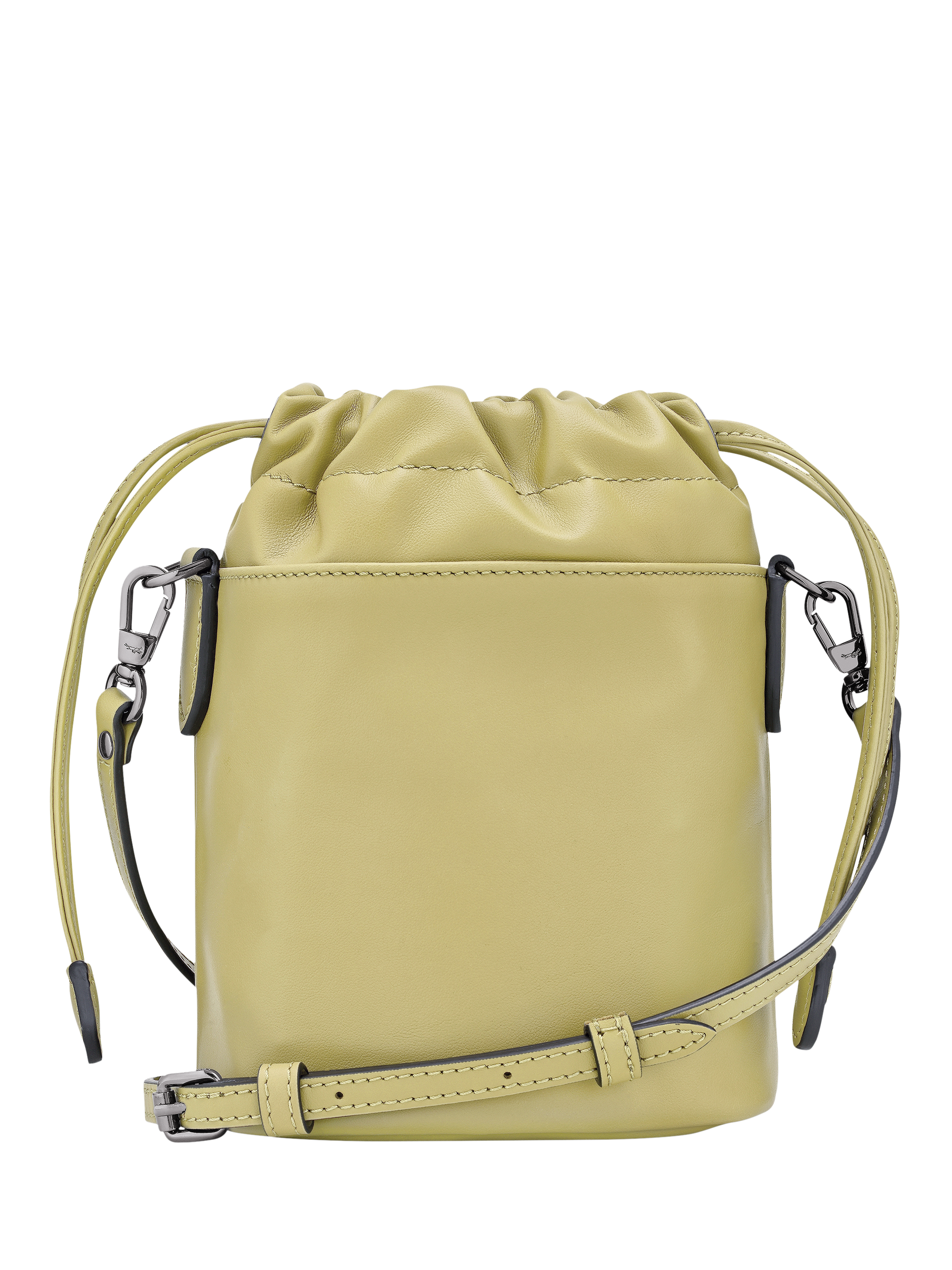 Product image 4 of 6, which shows Longchamp Pliage Extra Small Leather Bucket Bag, Pistachio