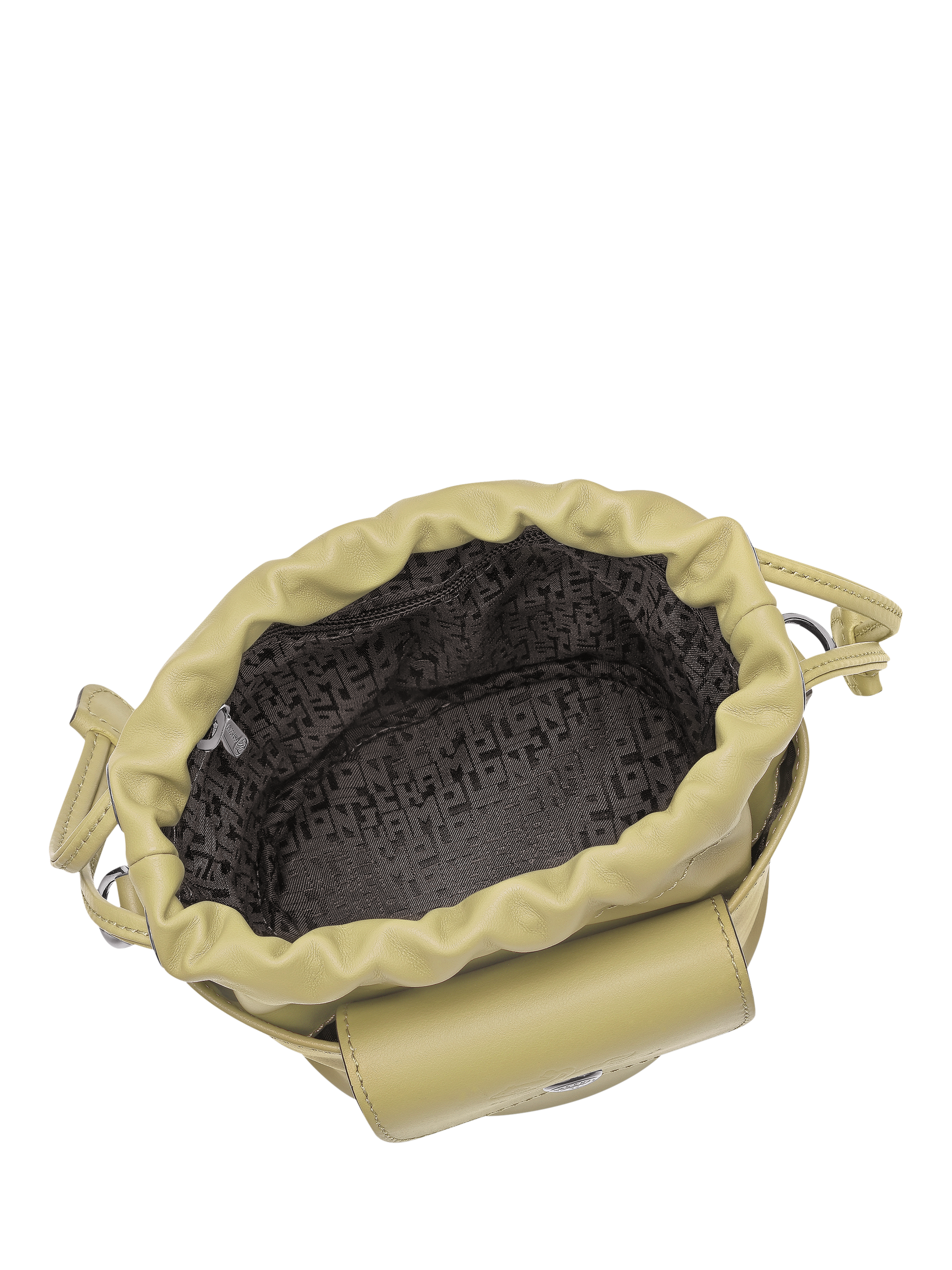 Product image 5 of 6, which shows Longchamp Pliage Extra Small Leather Bucket Bag, Pistachio