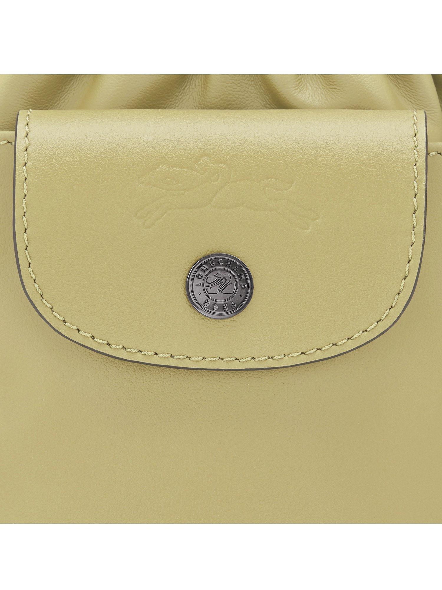 Product image 6 of 6, which shows Longchamp Pliage Extra Small Leather Bucket Bag, Pistachio