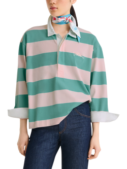 Longchamp Catch Parisian Wave Silk Headband, Slate - view 2, Slate