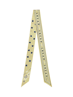 Longchamp Frise Fleurie Silk Headband, Shrimp, Shrimp