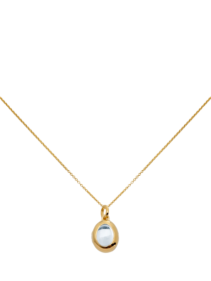 Monica Vinader Birthstone Locket Necklace, Gold, Gold