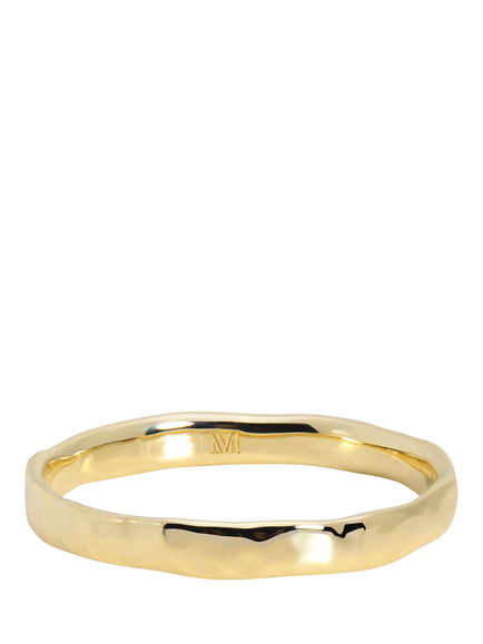 Monica Vinader 14ct Yellow Gold Hammered Ring, Gold