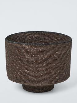 John Lewis Seagrass Pedestal Basket, Cocoa, Set of 2 - view 2, Cocoa