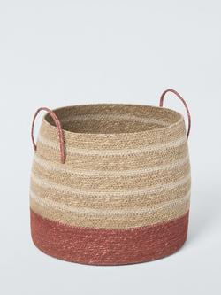 John Lewis Seagrass Basket with Handles, Medium, Auburn, Auburn