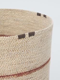 John Lewis Seagrass Stripe Basket, Large, Natural - view 2, Natural