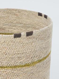 John Lewis Seagrass Stripe Basket, Medium, Natural - view 2, Natural