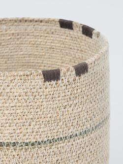 John Lewis Seagrass Stripe Basket, Small, Natural - view 2, Natural