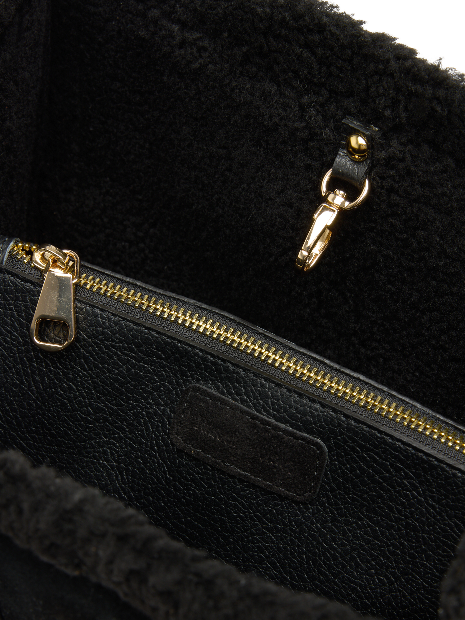 Product image 4 of 6, which shows Russell & Bromley Suede Mini Cabin Tote Bag, Black