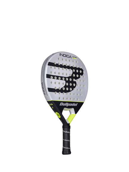 Bullpadel Indiga CTR Round-Shaped Padel Racket, Silver/Multi - view 2, Silver Multi Silver