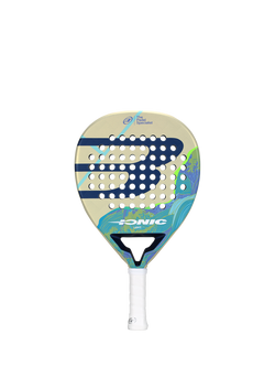 Bullpadel Teardrop-Shaped Padel Racket, Off White, White Off White