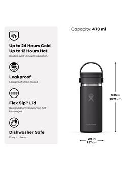 Hydro Flask Double Wall Vacuum Insulated Stainless Steel Travel Mug, 473ml, Mermaid Green - view 2, Mermaid Green