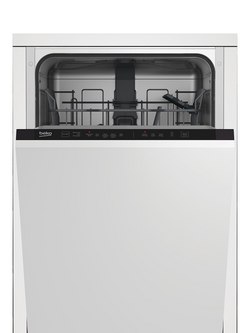 Beko OUTLET DIS15020 Fully Integrated Slimline Dishwasher, Like New, White, White