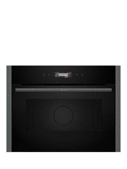 Neff OUTLET N70 C24GR3XG1B Built-in Compact Microwave Oven, Like New, Grey Graphite, Grey Graphite
