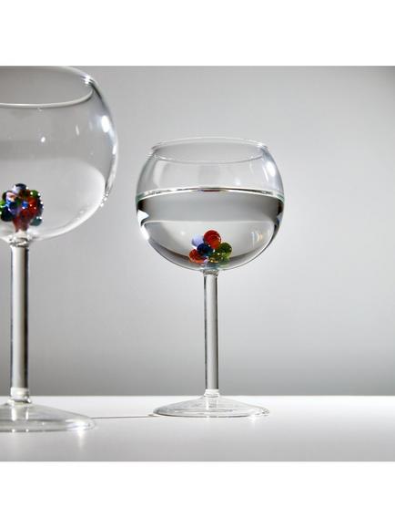 Fazeek Bloom Wine Glasses, Set of 2, 140ml, Clear/Multi - view 2, Clear