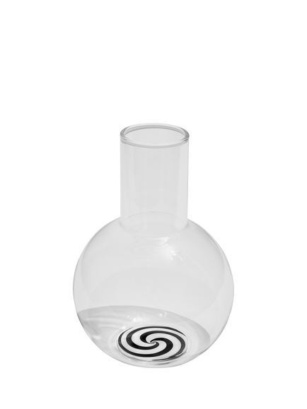 Fazeek Swirl Glass Carafe, 1.5L, Black/White, Black/White