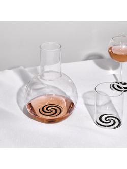 Fazeek Swirl Glass Carafe, 1.5L, Black/White - view 2, Black/White