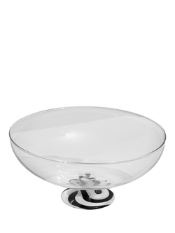 Fazeek Swirl Glass Salad Bowl, 25cm, Black/White, Black/White