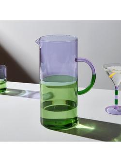 Fazeek Two Tone Glass Pitcher, 2.1L, Lilac/Green - view 2, Lilac/Green