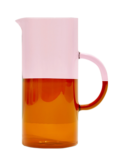 Fazeek Two Tone Glass Pitcher, 2.1L, Pink/Amber, Pink/Amber