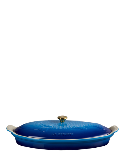 Le Creuset Stoneware Fish Baker, 41cm, Azure, Azure