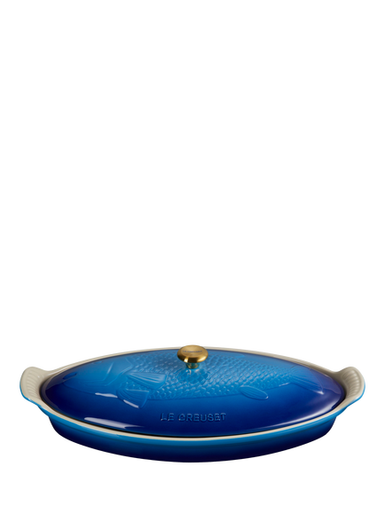 Le Creuset Stoneware Fish Baker, 41cm, Azure - view 2, Azure
