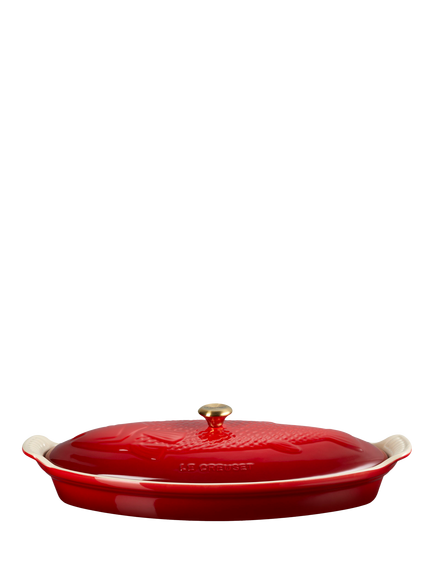 Le Creuset Stoneware Fish Baker, 41cm, Cerise, Cerise