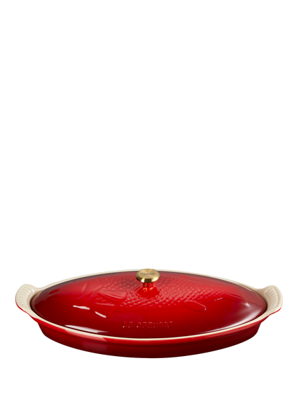 Le Creuset Stoneware Fish Baker, 41cm, Cerise - view 2, Cerise
