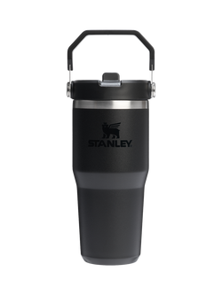 Stanley IceFlow Flip Straw Stainless Steel Leak-Proof Tumbler, 410ml, Black