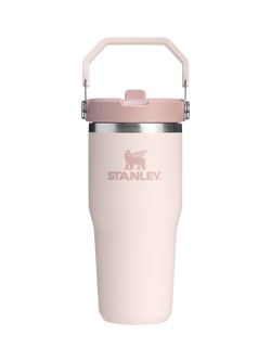 Stanley IceFlow Flip Straw Stainless Steel Leak-Proof Tumbler, 410ml, Rose Quartz