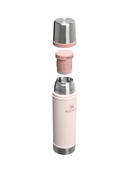 Stanley Double Wall Insulated Stainless Steel Leak-Proof Classic Flask, 600ml, Rose Quartz - view 2, Rose Quartz