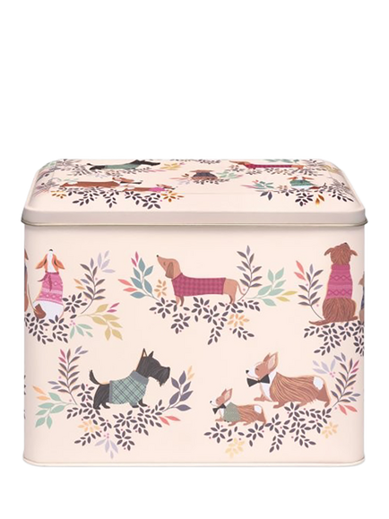 Sara Miller Dapper Dogs Large Storage Tin, Multi, Multi