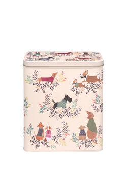 Sara Miller Dapper Dogs Extra Large Storage Tin, Multi, Multi