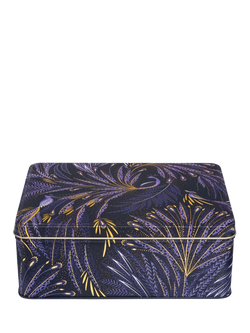 Sara Miller Anniversary Deep Rectangular Storage Tin, Blue, Blue