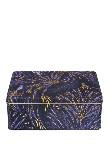 Sara Miller Anniversary Collection Deep Rectangular Storage Tin, Blue, Blue