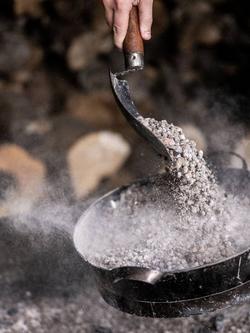 Kadai Steel Shovel & Riddle with Mango Wood Handle - view 2, Black