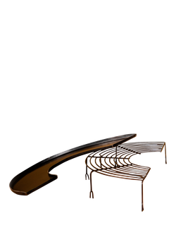 Kadai BBQ Steel Warming Rack & Hot Plate, 70cm, Black